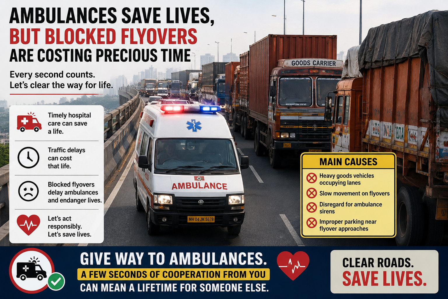 Ambulances Save Lives, But Blocked Flyovers Are Costing Precious Time