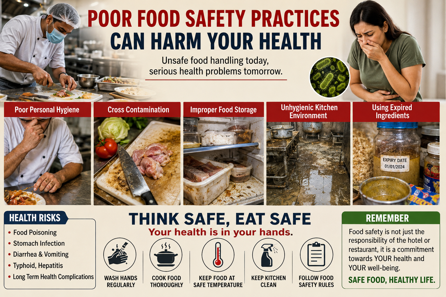 The Hidden Danger: Poor Food Safety Practices in Hotels and Restaurants