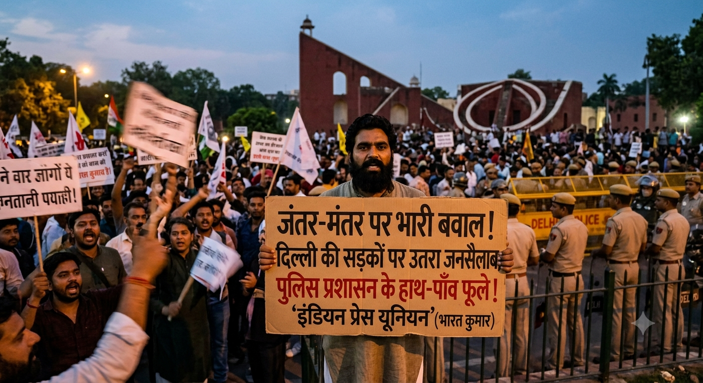 जंतर-मंतर पर भारी बवाल! दिल्ली की सड़कों पर उतरा जनसैलाब, पुलिस प्रशासन के हाथ-पाँव फूले!
