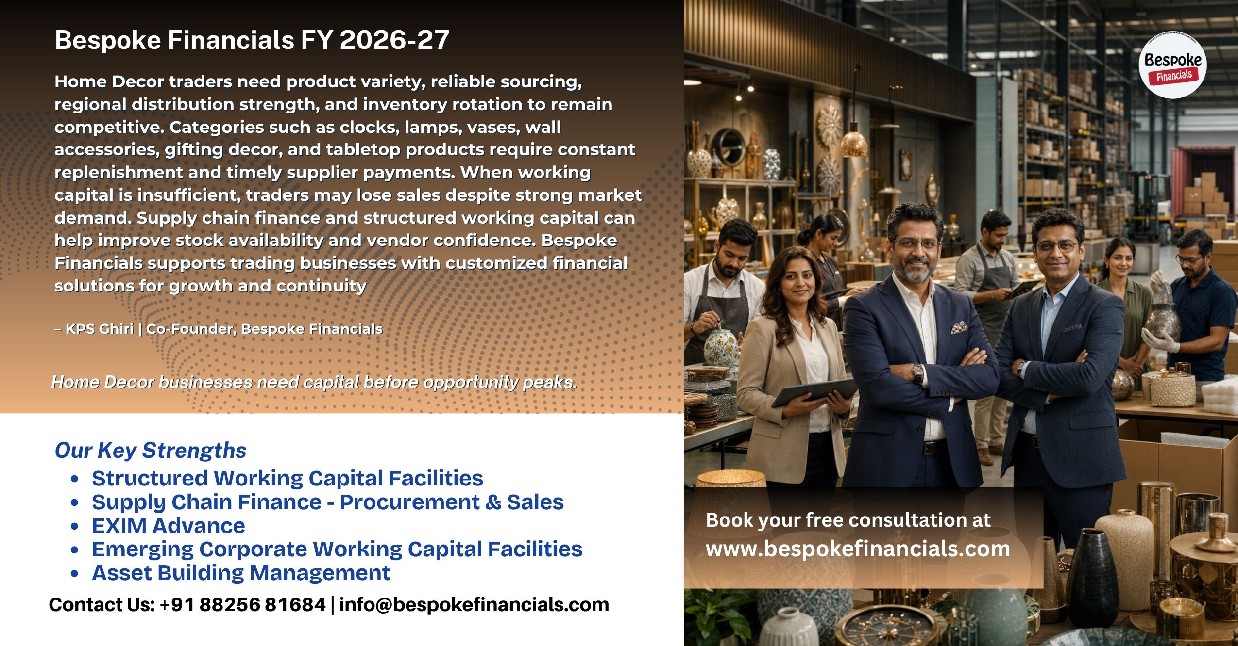India’s Home Decor Industry Enters a New Growth Phase with Strong Demand, Export Potential and Working Capital Needs