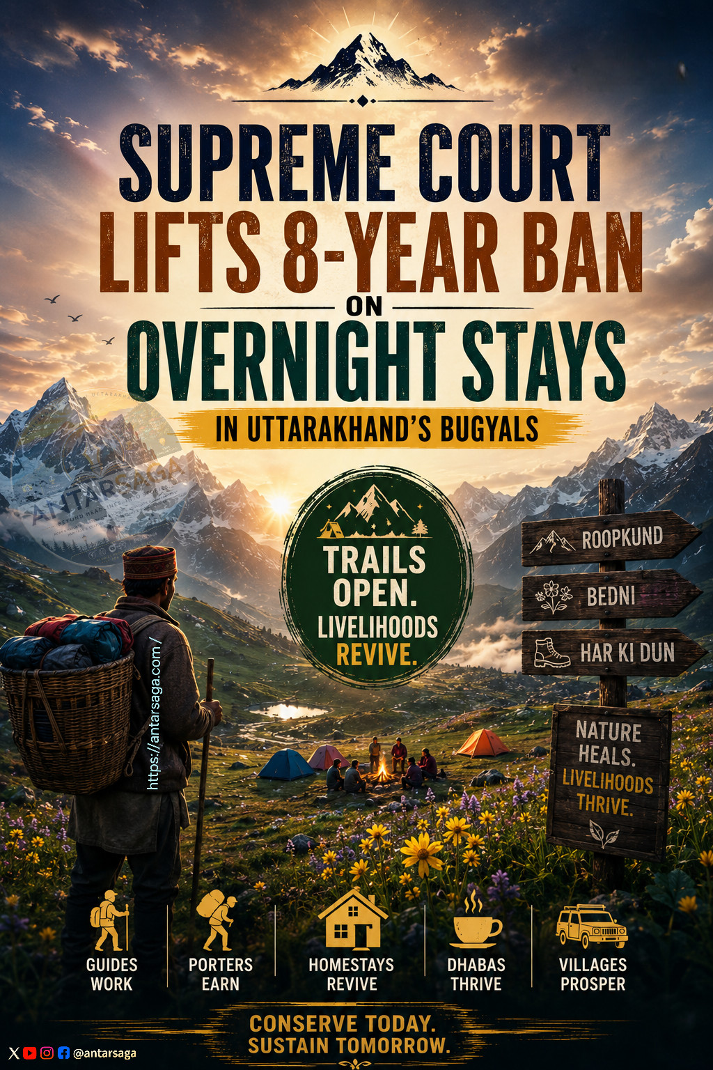 Supreme Court Lifts 8-Year Ban on Overnight Stays in Uttarakhand's High-Altitude Bugyals