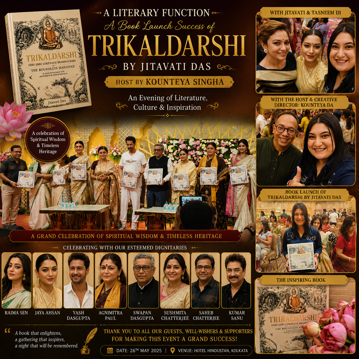 A Grand Literary Celebration Marks the Successful Launch of TRIKALDARSHI by Jitavati Das