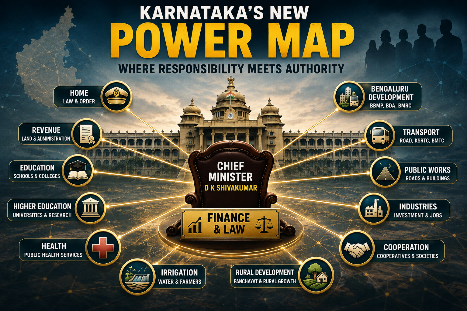 Karnataka’s New Cabinet Map: What the Portfolio Allocation Means for Power in the Shivakumar Government