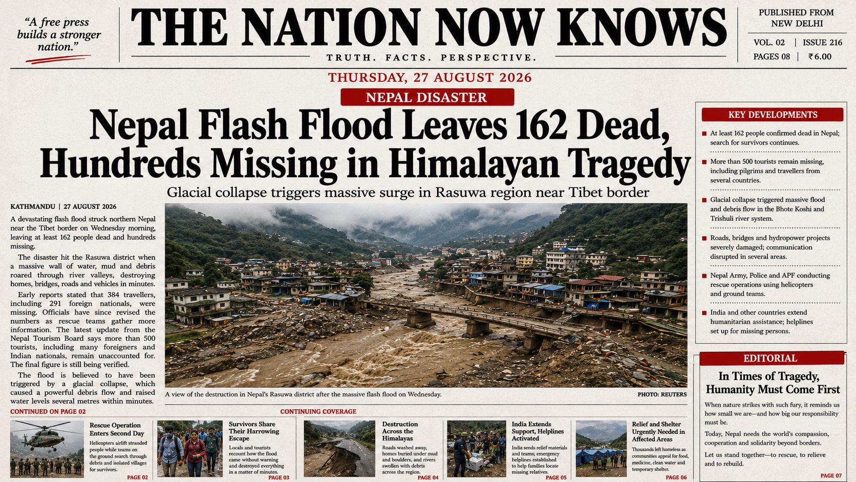 Nepal Flash Flood: Hundreds Missing as Himalayan Disaster Devastates Border Region