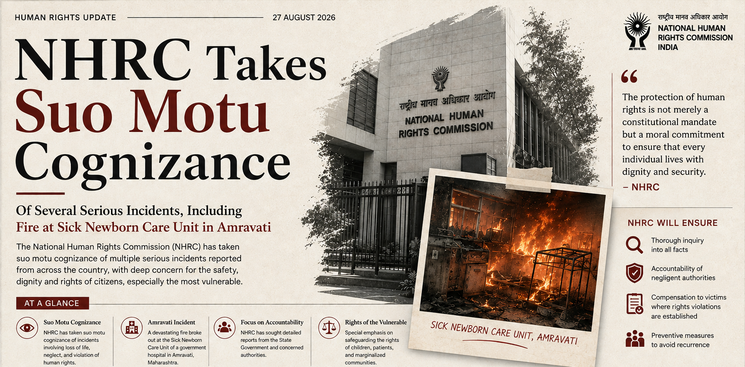 NHRC Steps In After Amravati Hospital Fire Raises Serious Questions on Newborn Safety