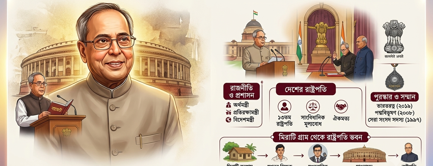 🇮🇳 প্রাক্তন রাষ্ট্রপতি ও প্রাক্তন অর্থমন্ত্রী প্রণব মুখার্জিকে শ্রদ্ধা, স্মরণে গ্রাম বাংলা রিপোর্ট