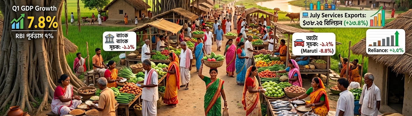 ৭.৮% GDP বৃদ্ধির শক্তি, কিন্তু বিশ্ববাজারের অস্থিরতায় চাপের মুখে শেয়ারবাজার—২৪,০৫৫-এ থামল Nifty, Sensex-ও সামান্য নিম্নমুখী