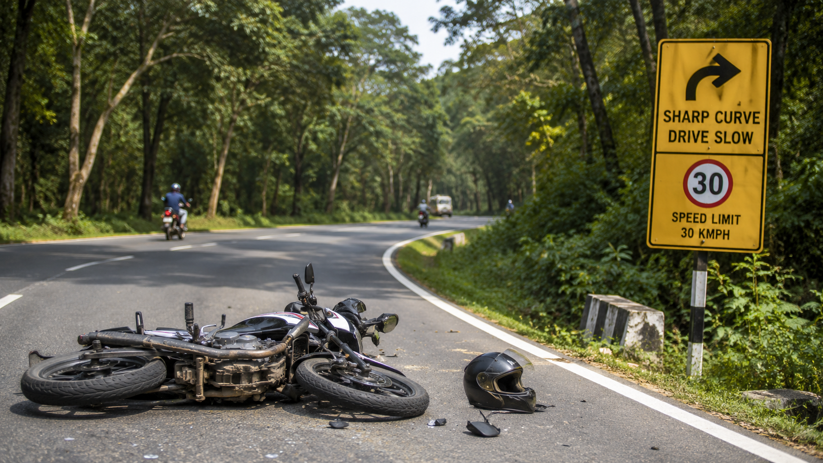 BIKE ACCIDENT IN JALPAIGURI LATAGURI FOREST  AREA