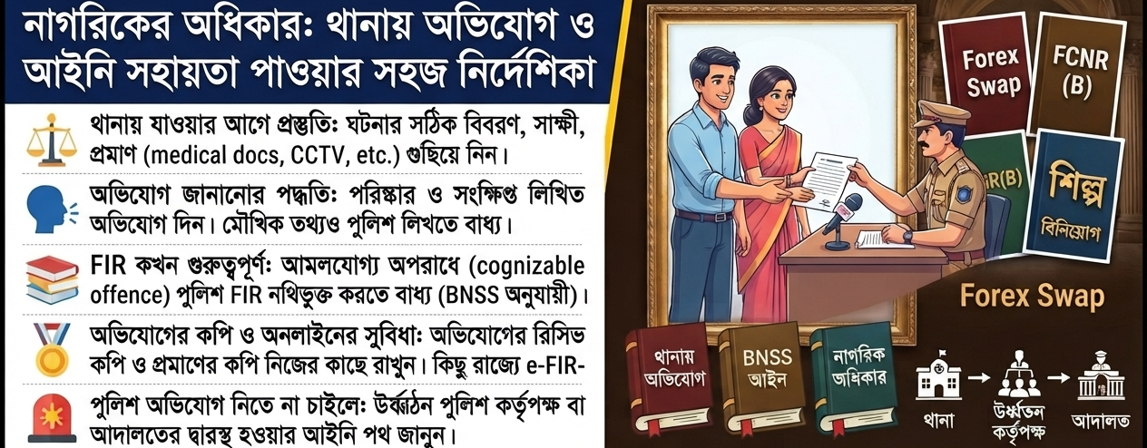 ⚖️ আইন আদালত | থানায় গেলে প্রথমে কী করবেন? অভিযোগ জানানোর সঠিক পদ্ধতি জানুন