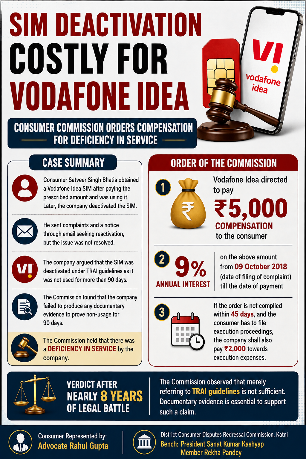 SIM Deactivation Proves Costly for Vodafone Idea, Consumer Commission Orders Compensation
