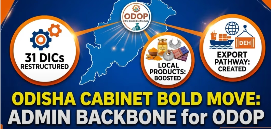 State Cabinet Meet: ODOP Gets Administrative Backbone as Odisha Restructures 31 DICs, A Push to Make Districts Export Hubs!