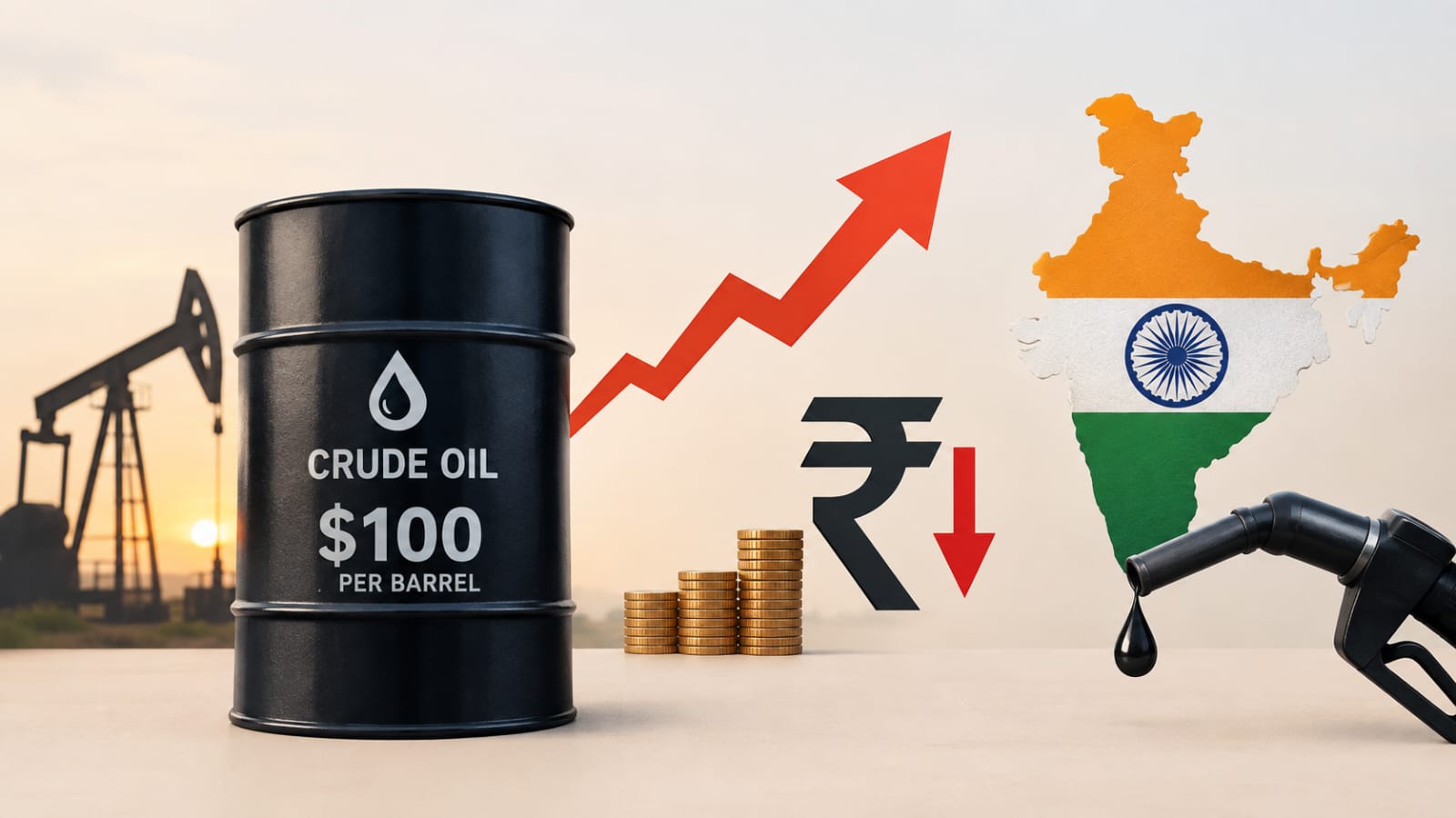 कच्चा तेल 100 डॉलर के करीब, भारत की अर्थव्यवस्था और ईंधन कीमतों पर क्या होगा असर?