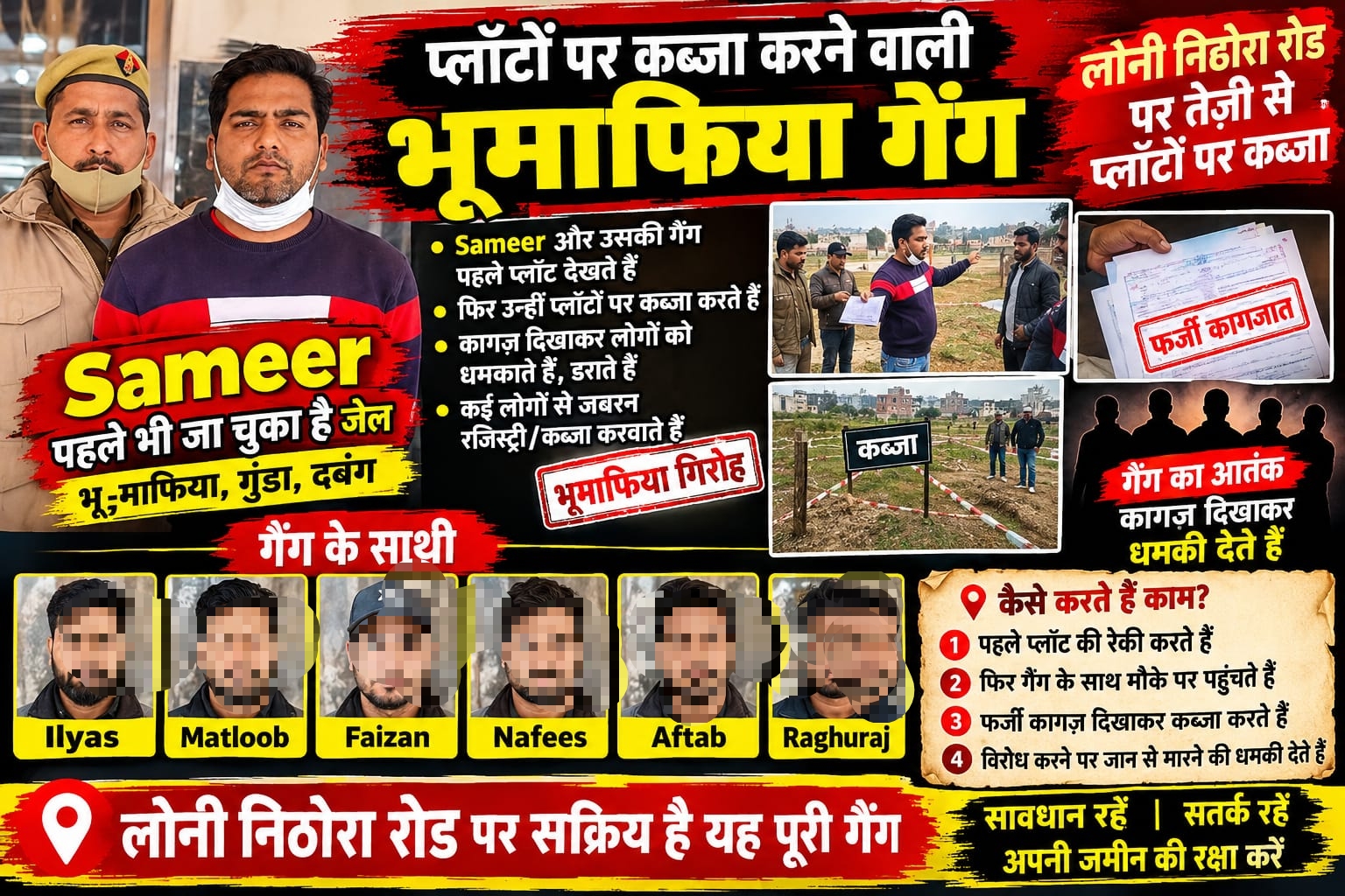 भू माफिया गैंग सावधान रहें