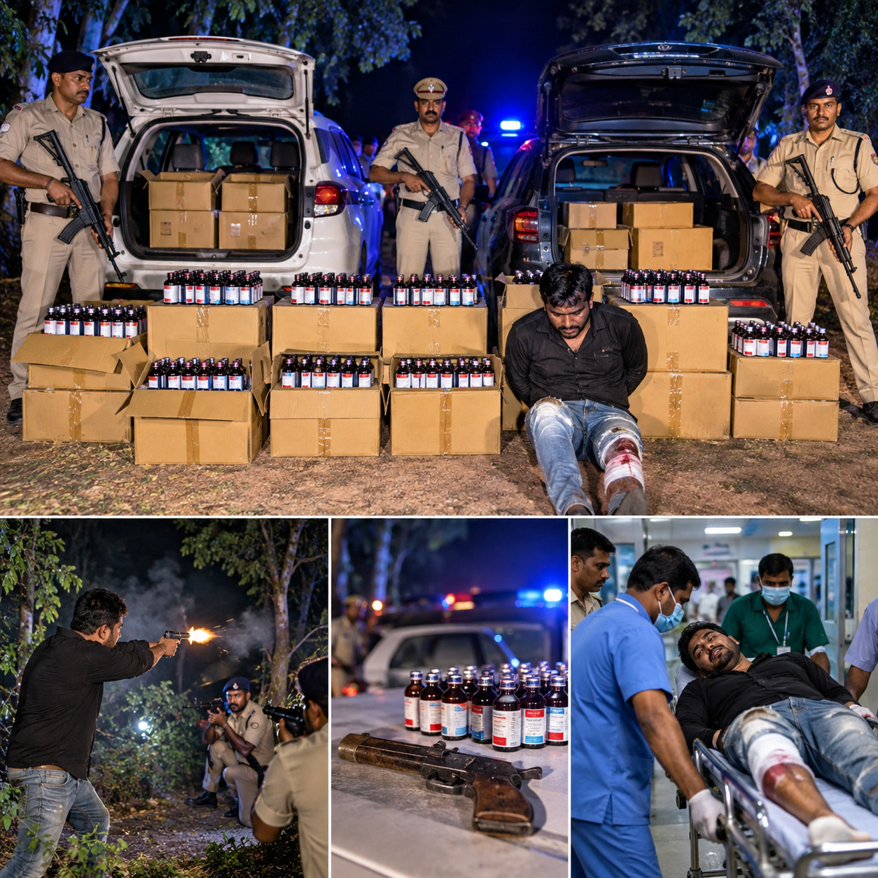 Encounter In Rengali: Cough Syrup Mafia Fires At Police, Pritam Biswal Injured In Retaliatory Firing.