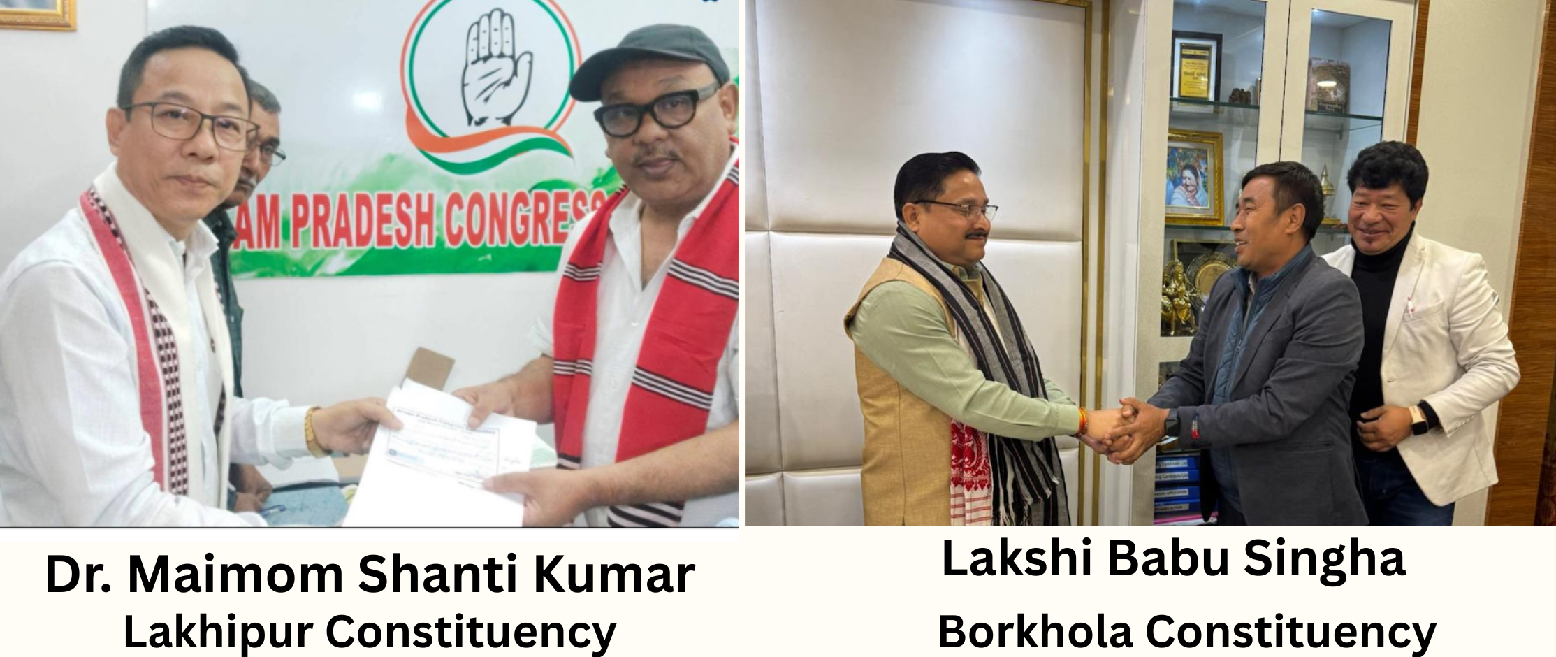 Social Worker Bijen Singha Observes Need for Greater Political Representation in Cachar as Lakhi Babu Singha Eyes BJP Ticket from Borkhola and Dr. Maimom Santi Kumar Seeks Congress Nomination from Lakhipur
