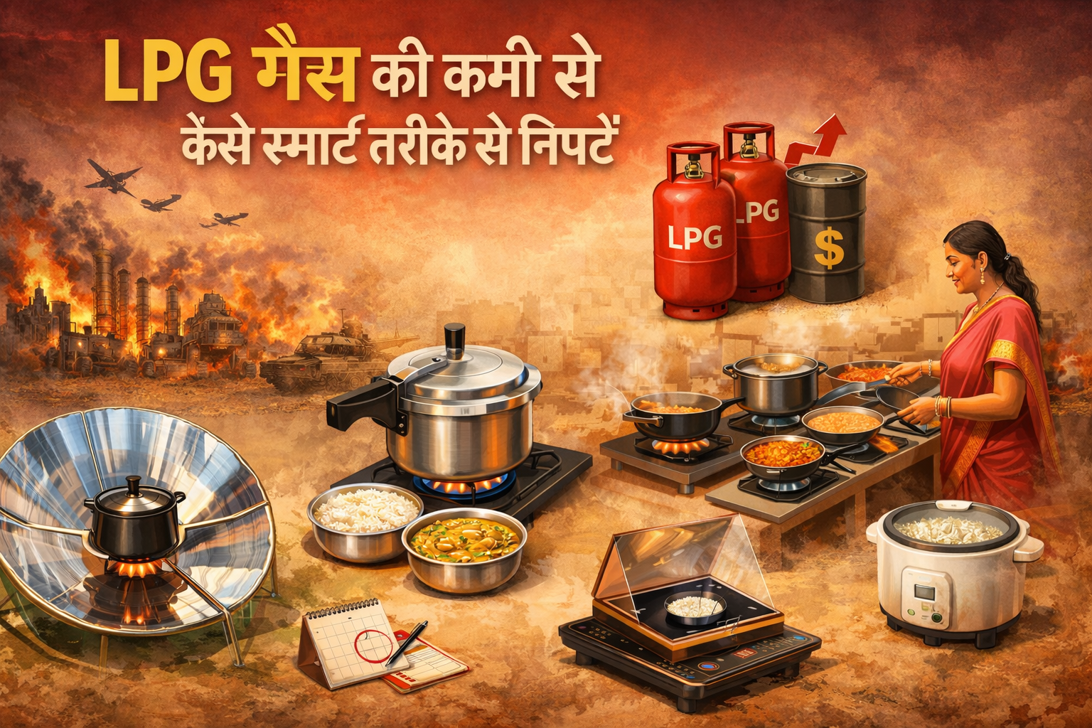 LPG गैस की कमी से कैसे स्मार्ट तरीके से निपटें (हाल के युद्धों का असर)
