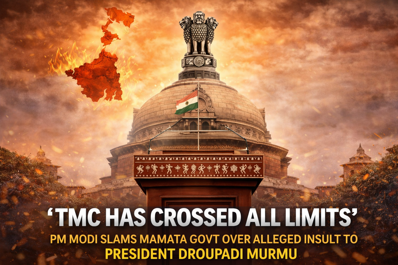 “TMC Has Crossed All Limits”: PM Modi Sparks Political Storm Over Alleged Insult to President Murmu