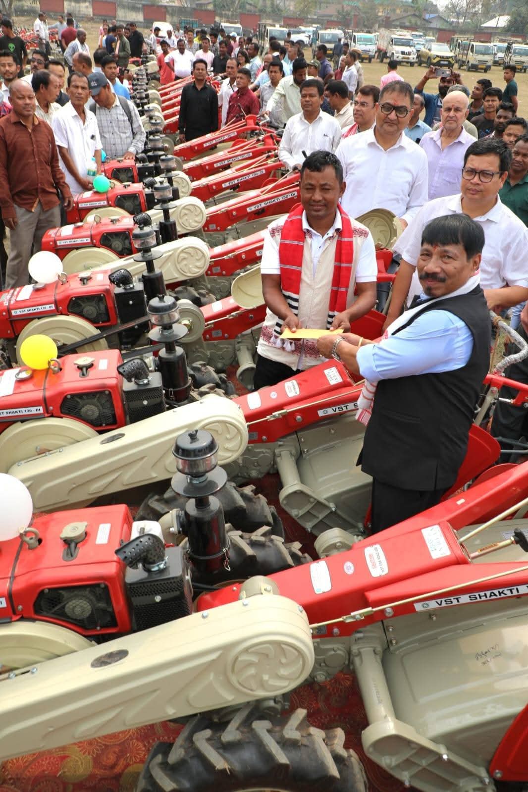 Distribution of Modern Agricultural Equipment with Government Subsidy at Bokakhat, Assam by Agriculture Minister Atul Bora .