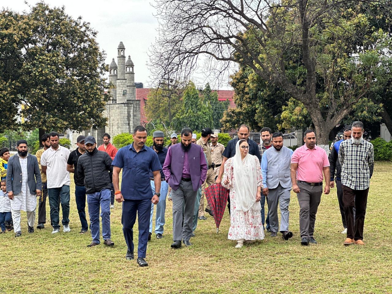 *Dr Syed Darakhshan visited Eidgah Jammu to review on-the-spot preparations for Eid prayers*