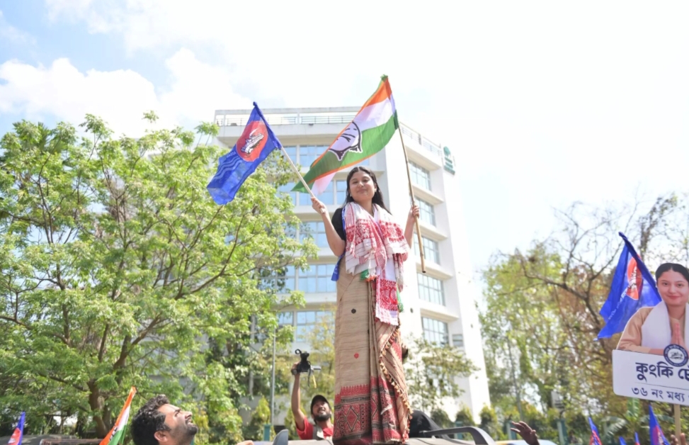 Youngest Candidate Kunki Chowdhury Pitches Five-Point Agenda in Central Guwahati