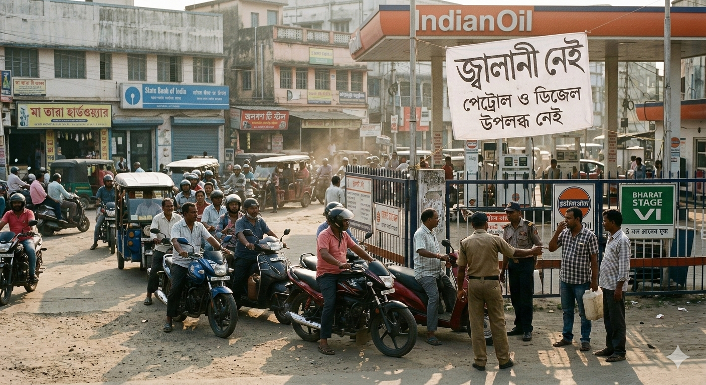 Reflection on Oil Crisis in my Home Town Berhampore,West Bengal
