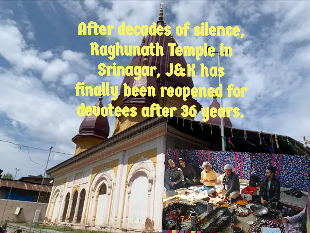 Raghunath Temple Reopens in Srinagar After 36 Years