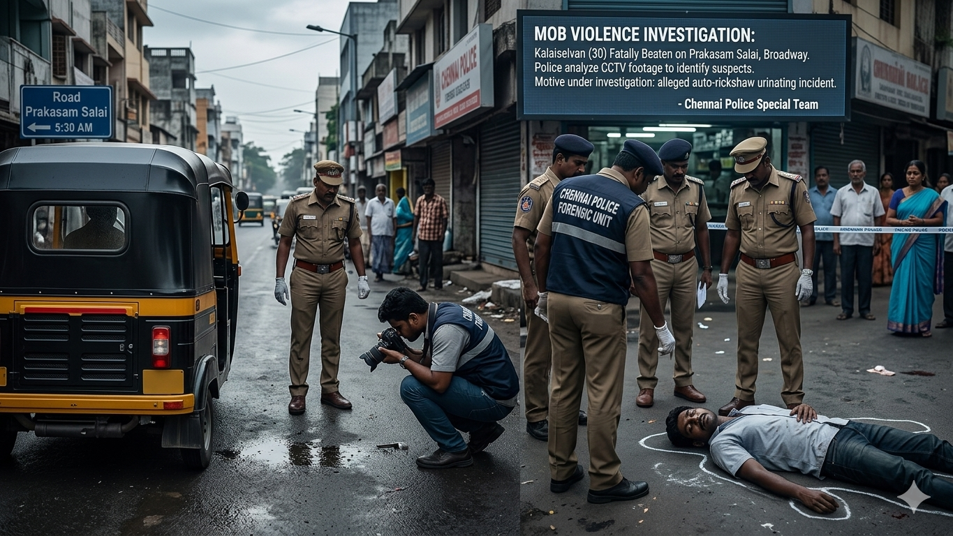 Man Beaten to Death by Mob After Urinating from Auto in Chennai