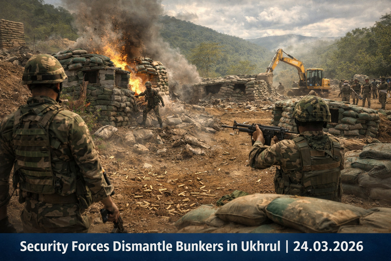 Security Forces Dismantle Bunkers in Ukhrul, Situation Improves