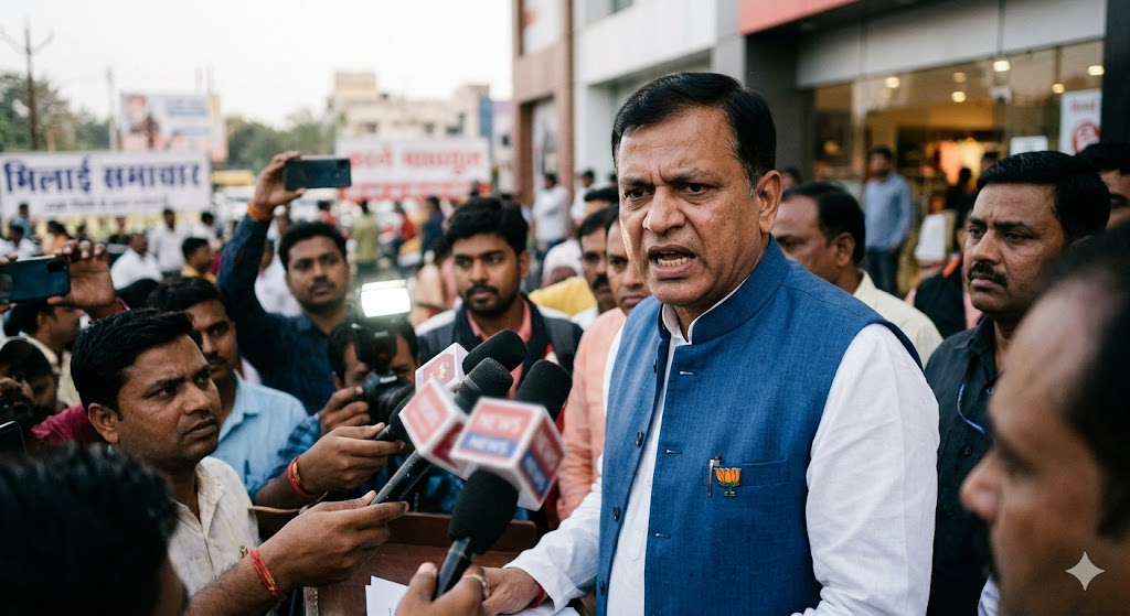 भिलाई: बीजेपी विधायक रिकेश सेन का विवादित वीडियो वायरल, मॉल संचालक को दी 'मां की गाली'