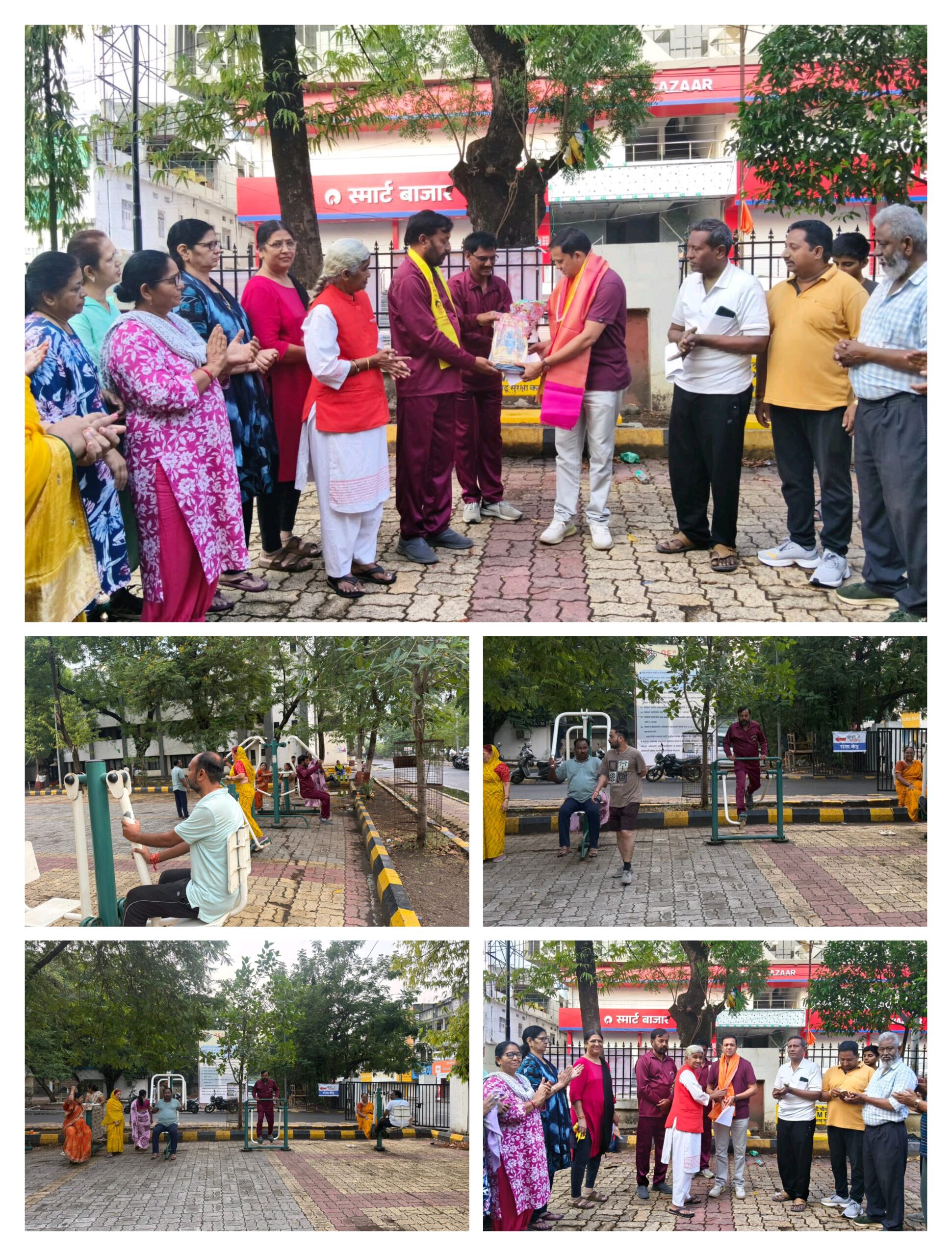 नांदेड : जिल्हाधिकारी कार्यालयाच्या प्रांगणात उभारण्यात आलेल्या ओपन जिममधील नादुरुस्त साहित्य अखेर दुरुस्त करण्यात आले