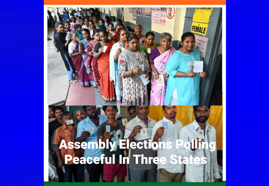 Assembly Elections 2026 Live : Polling Peaceful In Three States – Record-High Voter Turnout In Puducherry