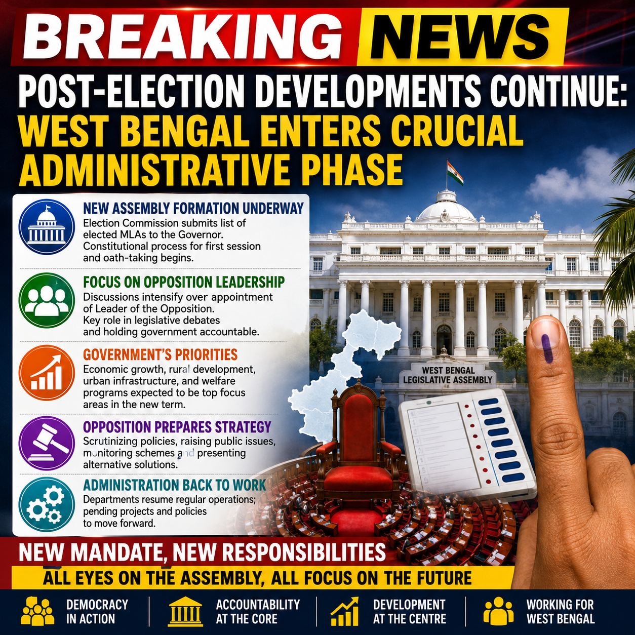 West Bengal Enters Post-Election Administrative Phase