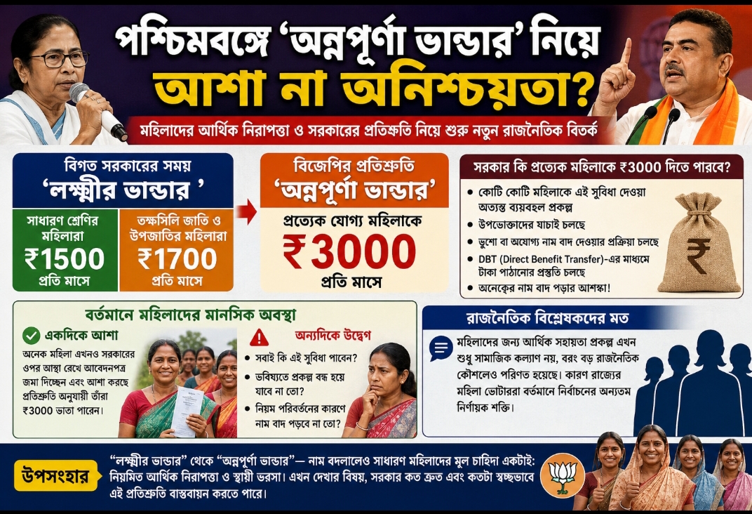 পশ্চিমবঙ্গে মহিলাদের আর্থিক সহায়তা প্রকল্প নিয়ে বাড়ছে আলোচন