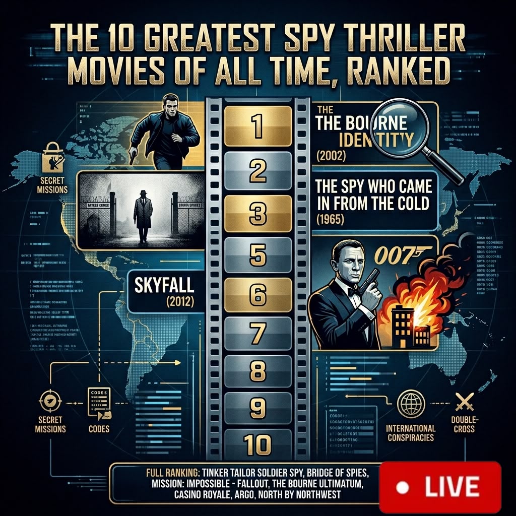 The 10 Greatest Spy Thriller Movies of All Time, Ranked