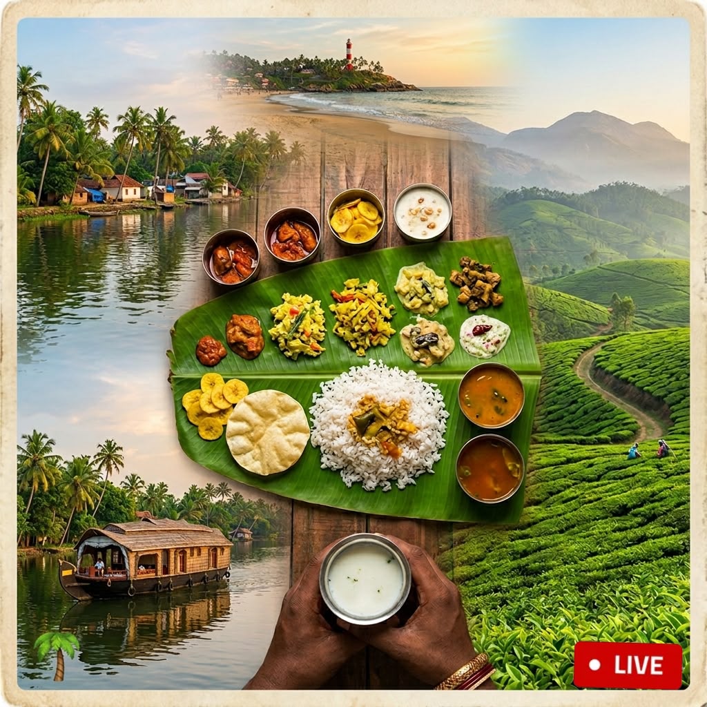 Kerala Tourism and Food: A Journey Through Nature and Flavors