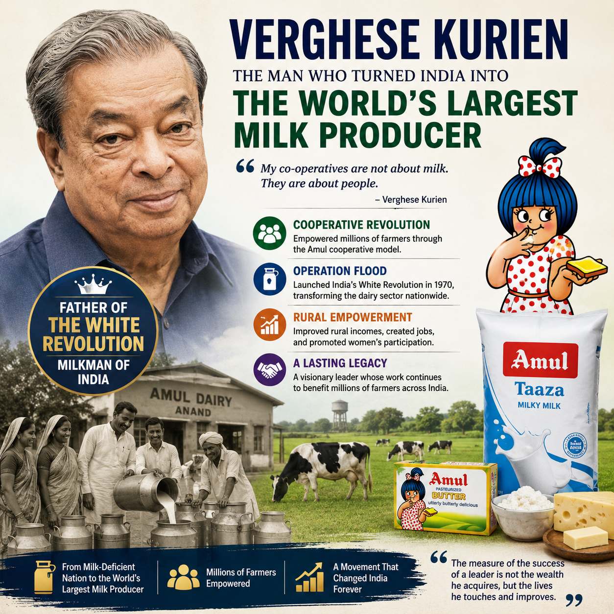 Verghese Kurien: The Man Who Turned India into the World’s Largest Milk Producer