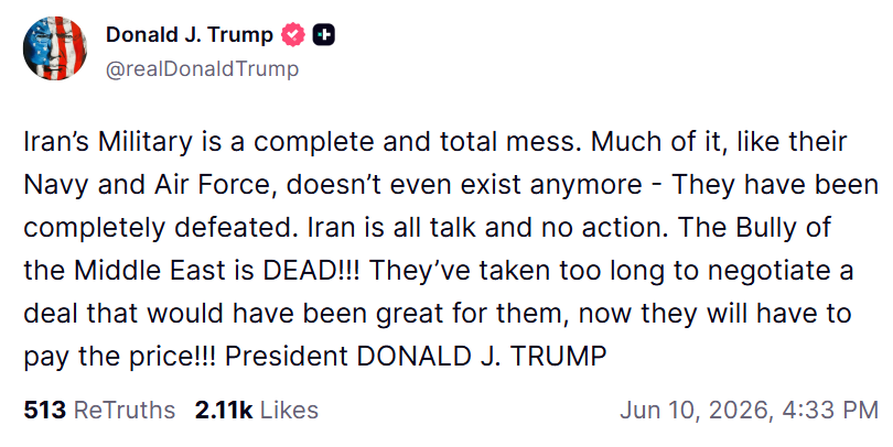 Trump Issues Strong Remarks on Iran Amid Ongoing Regional Tensions