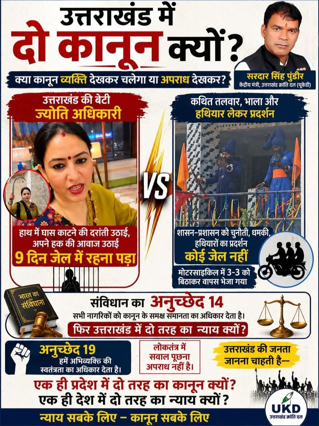 नागरसू गुरुद्वारा प्रकरण: निहंगों के जाने के बाद भी उठ रहे सवाल, UKD नेता ने जांच की मांग की