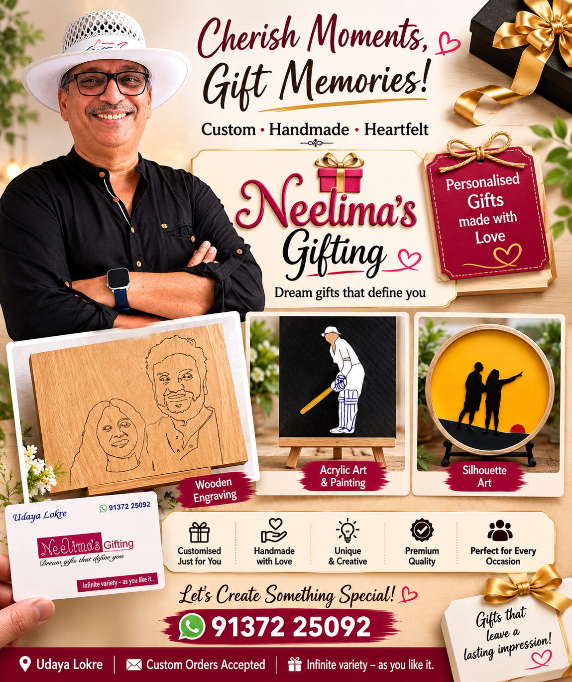 Udaya Lokhre Turns Passion for Fretwork into Personalized Gifting Venture