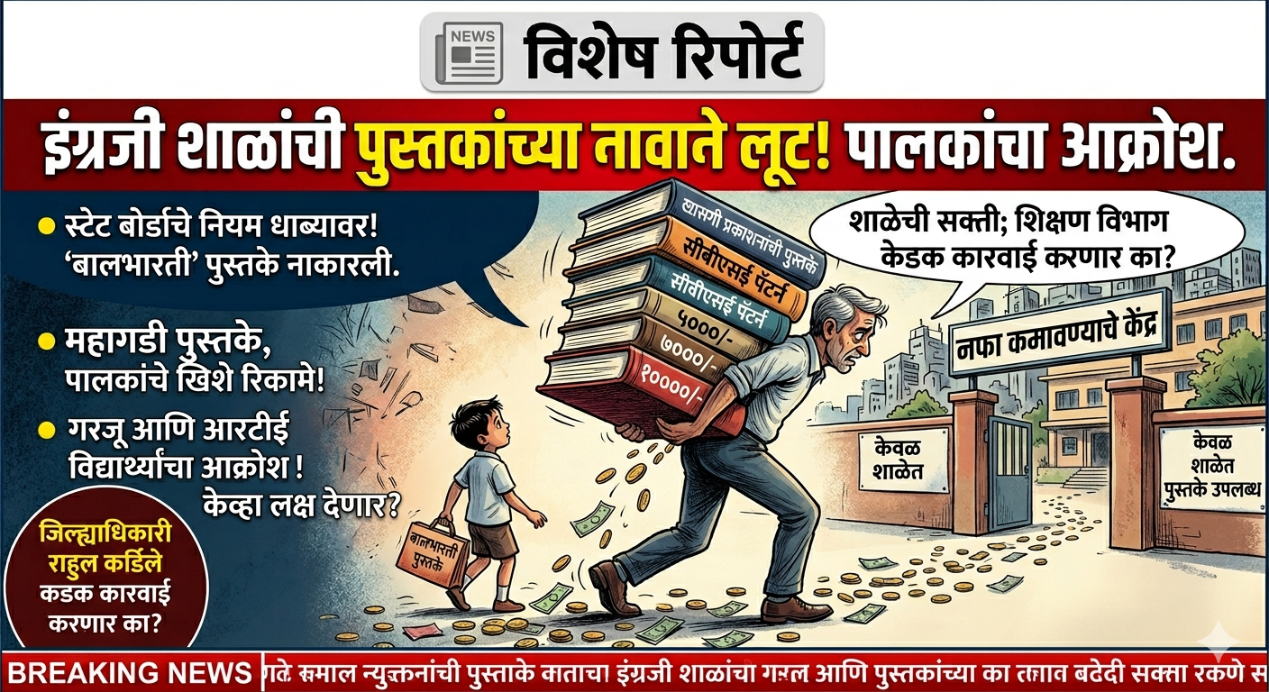 इंग्रजी माध्यम शाळांतील पुस्तक खरेदीबाबत पालकांच्या तक्रारी; शिक्षण विभागाकडे कारवाईची मागणी