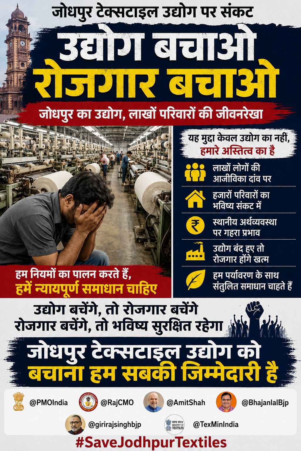 Reopen Jodhpur Textile Industries