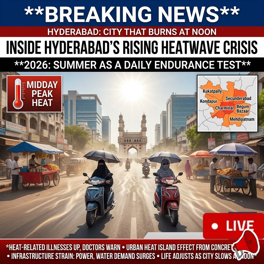 The City That Burns at Noon: Inside Hyderabad’s Rising Heatwave Crisis