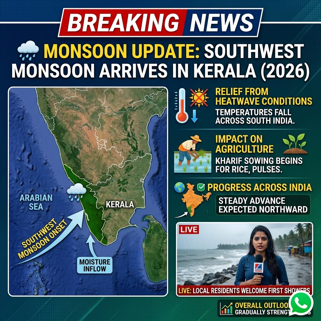 Monsoon Update: Southwest Monsoon Reaches Kerala