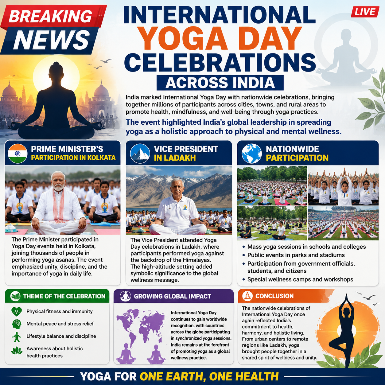 International Yoga Day Celebrated Across India