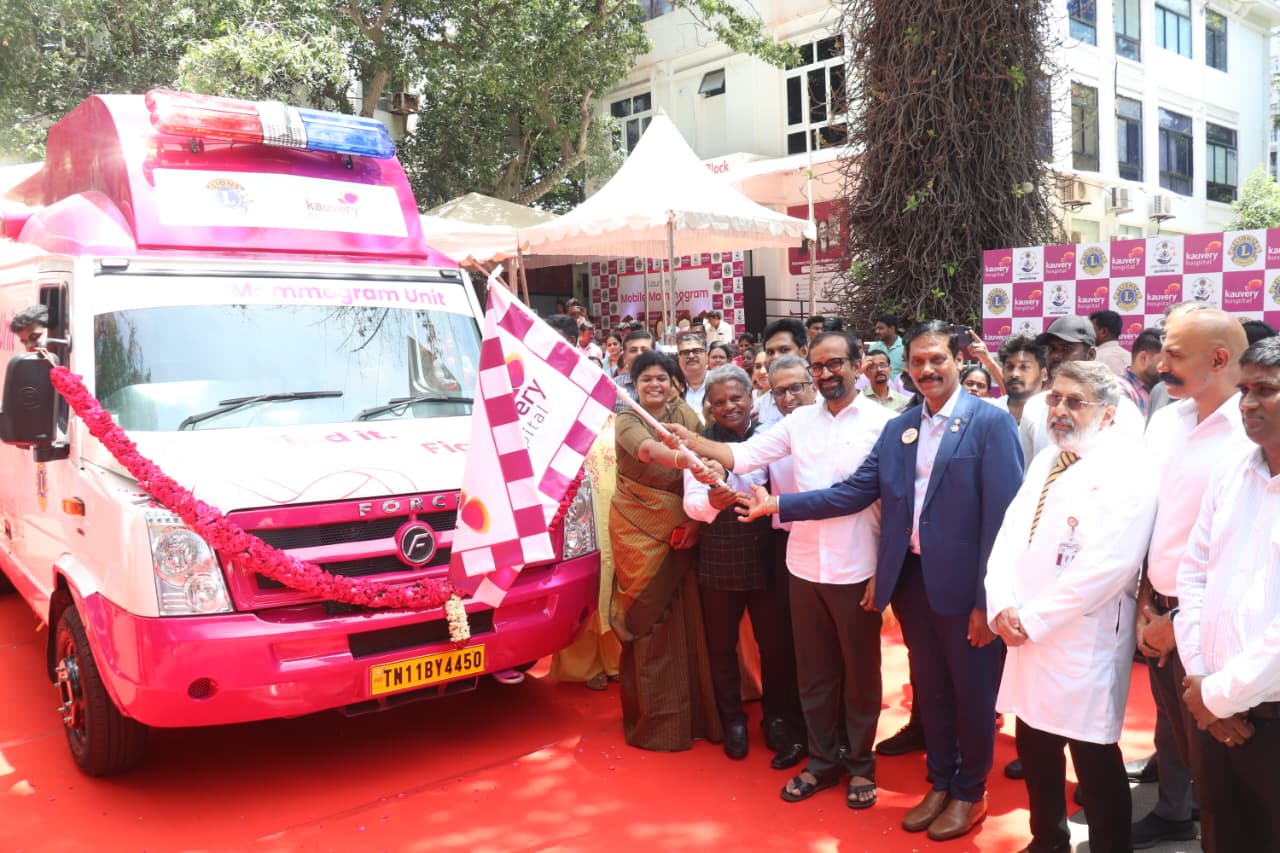 Kauvery Hospital Chennai and Lions District 3241C Launch Mobile Mammogram Unit