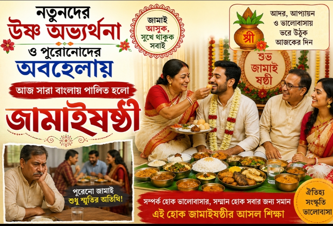 নতুনদের উষ্ণ অভ্যর্থনা, পুরনোদের নিয়ে মজার আক্ষেপ—হাসি-আনন্দে পালিত হলো জামাইষষ্ঠী