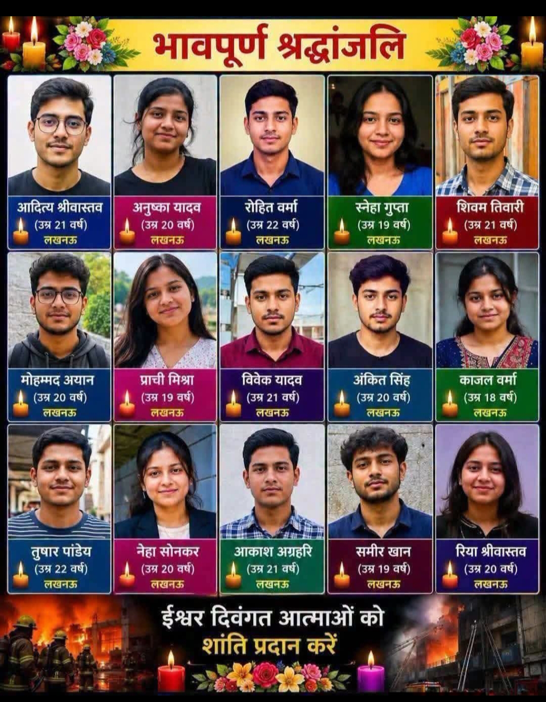 লখনউয়ের মর্মান্তিক অগ্নিকাণ্ডে ঝরে গেল ১৫ তরতাজা প্রাণ, শোকস্তব্ধ দেশ