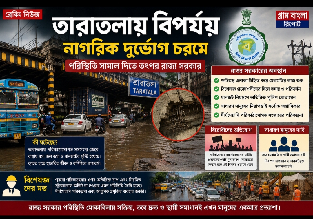 তারাতলায় পরিকাঠামোগত সমস্যা নিয়ে উদ্বেগ, পরিস্থিতি মোকাবিলায় প্রশাসনের উদ্যোগ