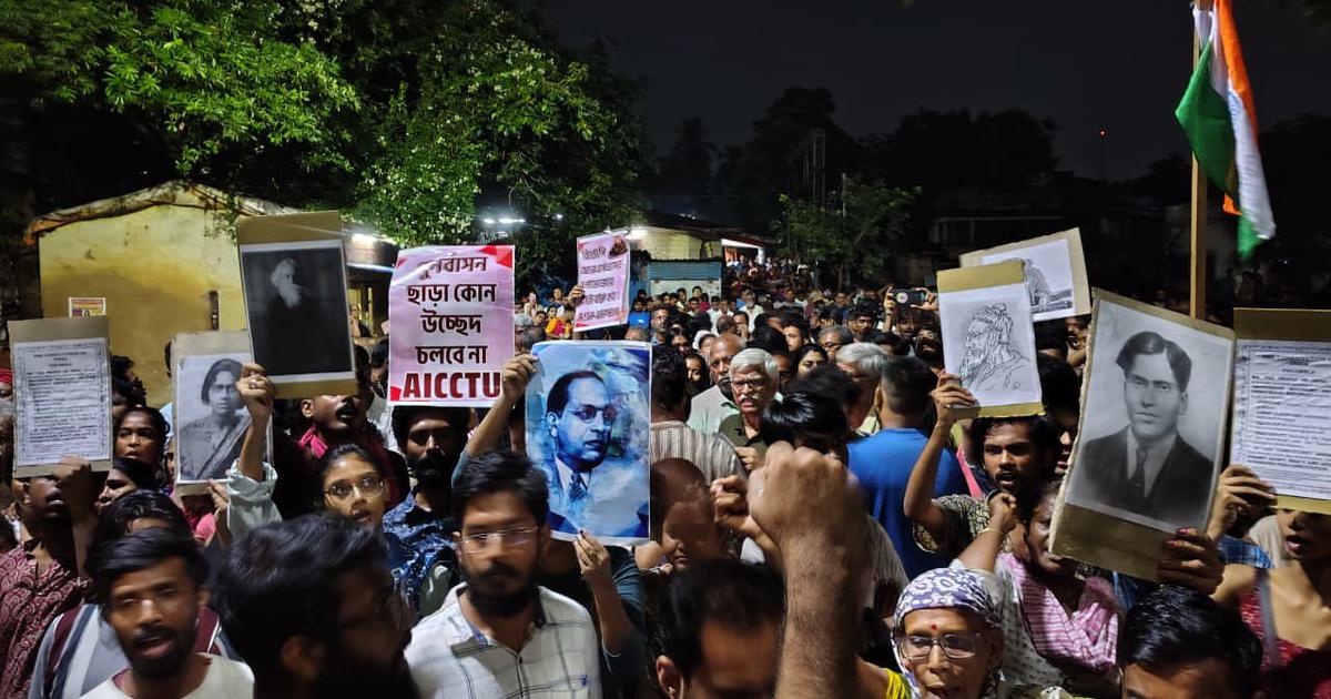 Protests Erupt in Jadavpur as Left Leaders Detained Over Demolition of Hawker Stalls