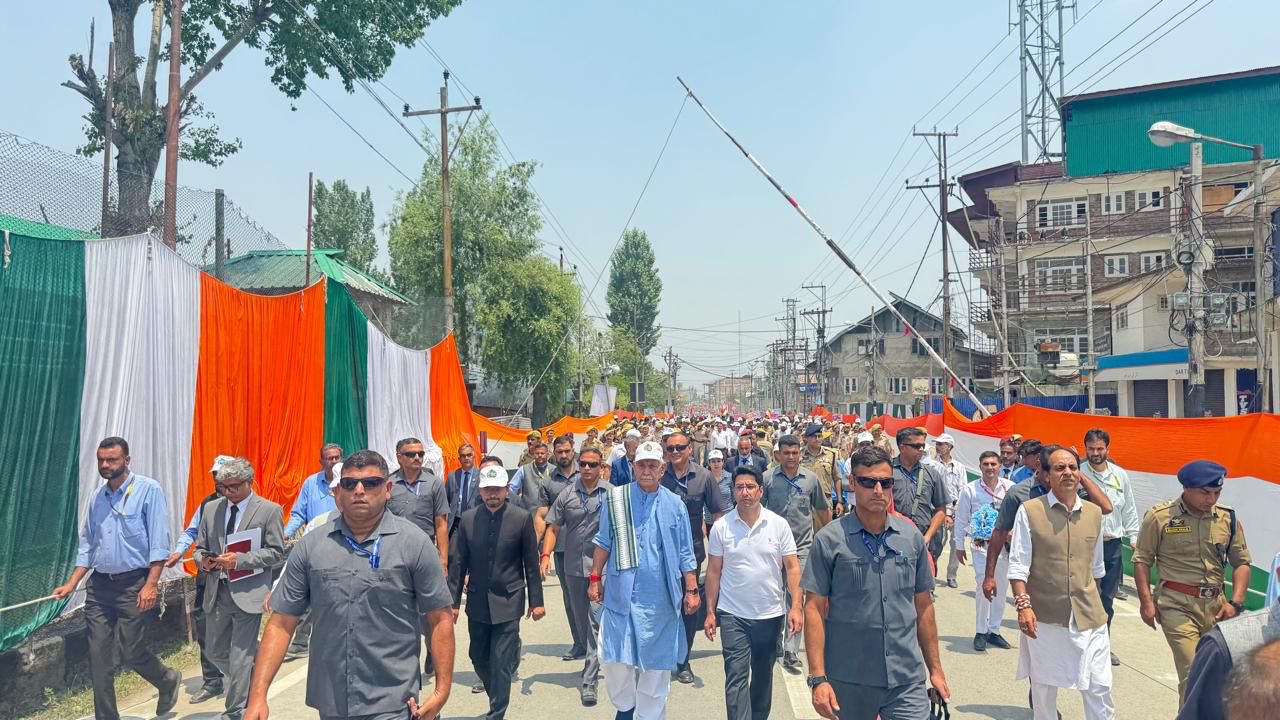 LG Leads Drug-Free J&amp;K Padyatra in Kulgam, Says Crackdown on Narco-Terror Networks Intensified